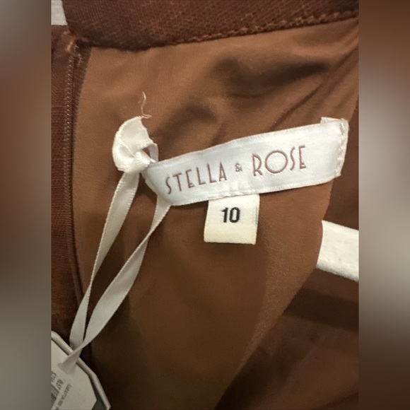 Stella and Rose elegant high low dress size 10 Brown - Picture 4 of 6